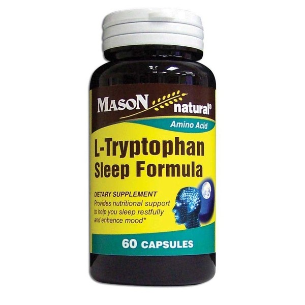 Mason Vitamins L-Tryptophan Sleep Formula Capsules, 60 Ea