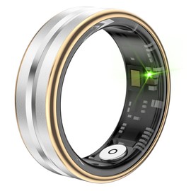 Smart Ring Health Rings Camera Control Heart Rate Monitor Sleep Ring Waterproof Sports Ring Tracker Pedometer Calorie Counter Smart Ring Gold Remote Ring