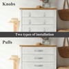 Lvkjafaz 4Pcs Leather Drawer Pulls,Handles Single Hole Dresser Knobs Cabinet