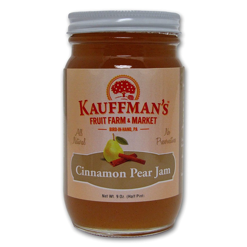 Kauffman's All-Natural Cinnamon Pear Jam, 9 Oz. Jar (Pack of 2)
