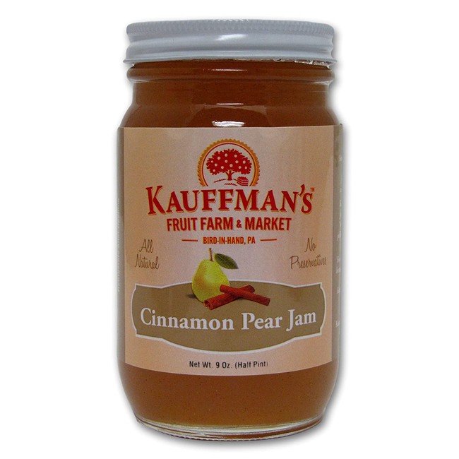 Kauffman's All-Natural Cinnamon Pear Jam, 9 Oz. Jar (Pack of 2)