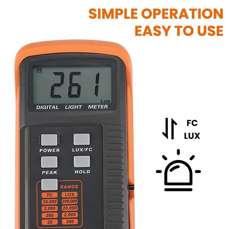 LX1330B Lighting Meter LCD Display Digital Luxmeter 0.1 to 200,000
