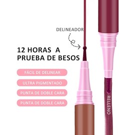 Erinde Lápiz Delineador de Labios Líquido de Precisión, #010 | Acabado Mate Resistente al Agua, Larga Duración Durante Todo el Día, Fácil de Controlar