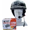 Soman H6 Half Helmet with Harley Compatible 7-Pin Headset Gloss