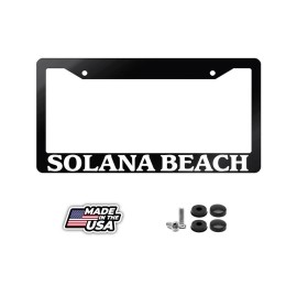 BLVD Glossy Black License Plate Frame SOLANA BEACH Auto Accessory