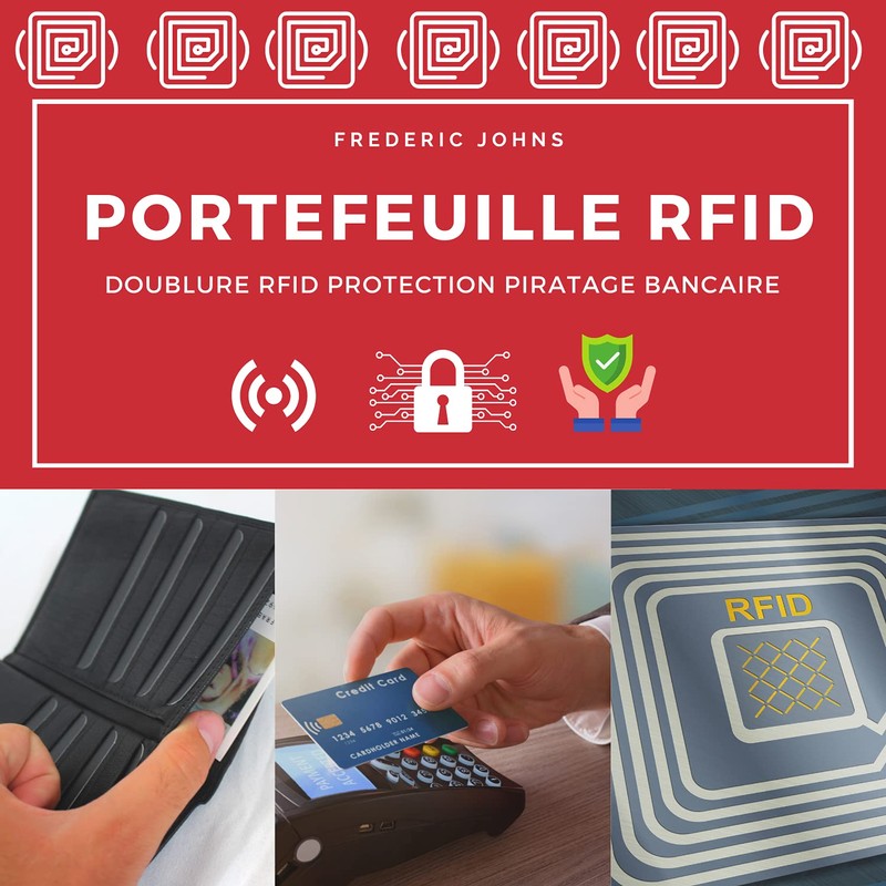 Frédéric Johns® - Large Classic Leather Wallet - RFID Wallet