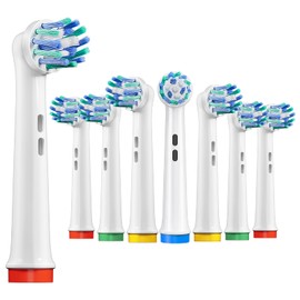 inFein Replacement Toothbrush Heads for Oral-B Braun, 8-Pack Cross Action EB50 Electric Toothbrush Heads, Compatible with Oral-B Pro 1000/3000/7000/8000/9600, Superior Cleaning Bristles
