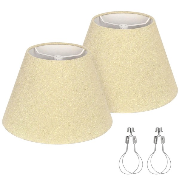 Lamp Shades with Glitter Gold Thread, Replacement Lamp Shades for