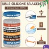 Ecation 48 Pcs Bible Verse Bracelets Bulk Scripture Bracelets Silicone