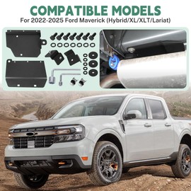 Ustinian Underbody Splash Shield Cover for 2022-2025 Ford Maverick - Left Driver Side Rear Wheel Heavy Duty Aluminum Alloy Guard Panel | Rust Proof Protection Against Mud, Stone & Road Debris