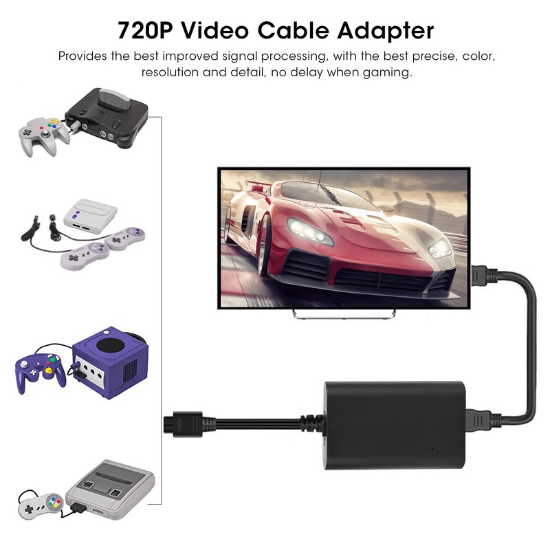 720P Retro Game Console HDMI Converter High Definition Video Cable