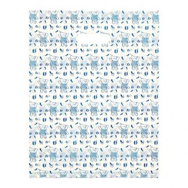 Waggle Waggle Button Pattern Perforated Handle Bag 30x40cm 100 Count