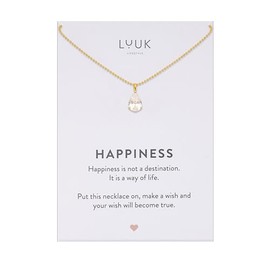 LUUK LIFESTYLE Delicate Sterling Silver Necklace with Basic Solitaire Crystal Pendant, Zirconia Stone, Gift Idea for Women, Birthstone Necklace, White & Gold