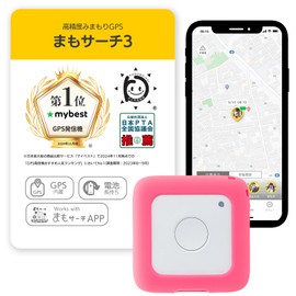 Mamo Search 3 + Soft Case, Peach Watch over Children and Elderly People, Checks Where Important Families and Things, Prevents Loss, GPS Tracker, Waterproof, Dustproof, Smart Tracker + Style GPS for