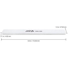 PANA Jumbo Double-Sided Emery Nail File for Manicure, Pedicure, Natural, and Acrylic Nails - Zebra (Grit 180/180) - 50 Piece Pack