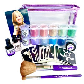 Glitter Tattoo Pro Kit 100 Tattoos - Water Proof Do It Yourself!
