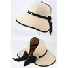 Women Ponytail Hole Sun Straw Hat Uv SPF UPF 50