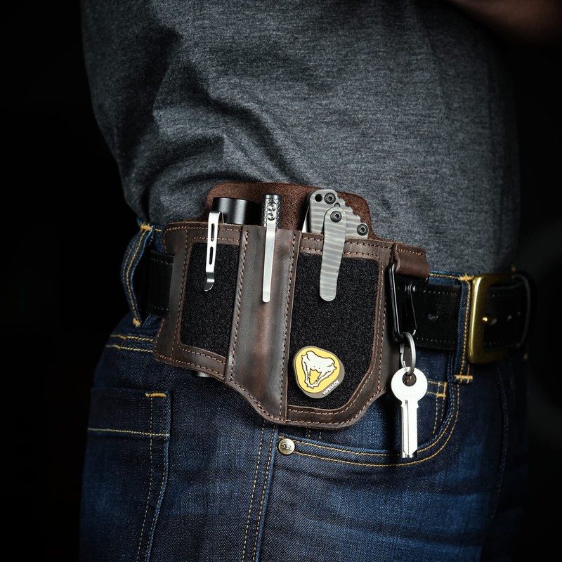 VIPERADE PL3 Multitool Sheath, Leather Sheath with DIY Patch Area,