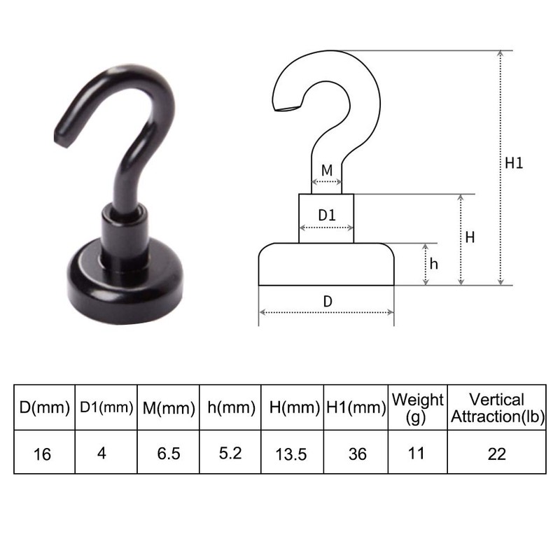 Bkinsety 12Pack Magnetic Hooks Strong Powerful Hanging Hooks for Kitchen