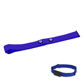 1Pcs Heart Rate Monitor Chest Strap Replacement Belt Adjustable Elastic Replacement Band Fitness Equipment Buckle Distance 45mm（Blue）