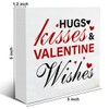 Valentines Day Decor Farmhouse Hugs Kisses and Valentine Wishes Wood