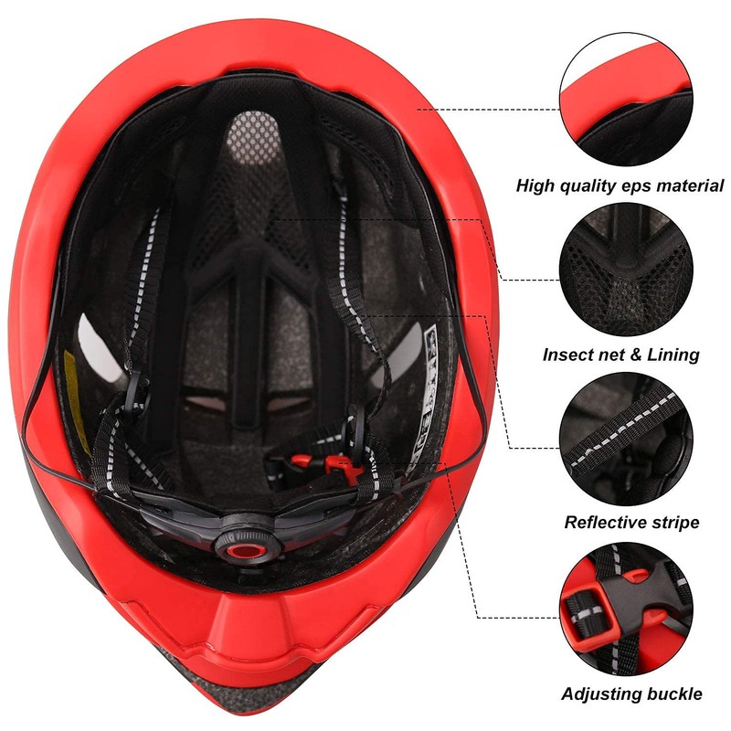 Shinmax Unisex Bicycle Helmet, CE Certificate, with Removable Magnetic Visor,