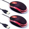 2 Pack Wired Mini Optical Mouse Computer Mouse Ergonomic Mouse