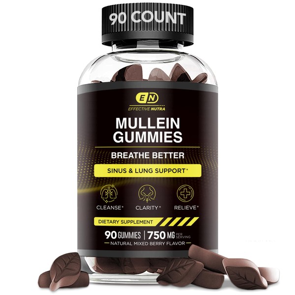 EFFECTIVE NUTRA 9in1 Mullein Gummies | Lung and Sinus Support