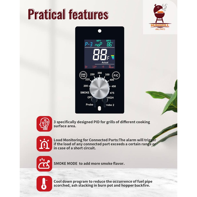 Versatile PID Enhanced Controller Kits Replacement for Pit Boss, Traeger,