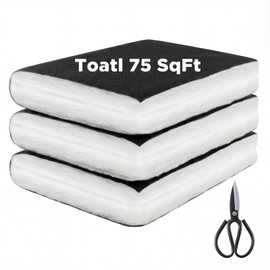 Reallnaive 3 Pcs 60 in X 5 ft Camper Van Insulation, 35mm Thickened Soundproof Thermal Barrier Insulation with Scissors Acoustic Sound Deading Material for Cars, Camper Vans, Rvs and Trucks