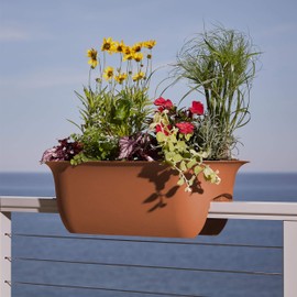 Bloem Modica Deck Rail Planter 24" Terra Cotta (MR2446)