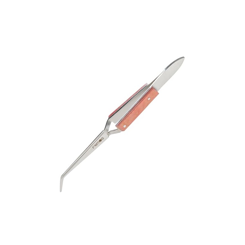 Remos® Soldering Tweezers, Curved, Heat-Insulated, 17 cm Rust-Proof