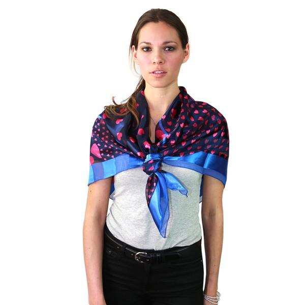NYFASHION101 Versatile Artistic Abstract Design 42" Headwrap Square Scarf