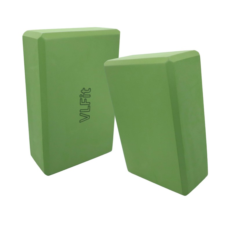 VLFit High Density Yoga Blocks Yoga D-Ring Cotton Stretch Band