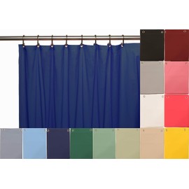 Venice Elegant Home Heavy Duty Vinyl Shower Curtain Liner with 12 Metal Grommets (Navy Blue)