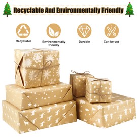 5 Sheets of Wrapping Paper Christmas Paper Christmas Wrapping Paper Set 5 Patterns Wrapping Paper Set for Children, Christmas Gifts, Party - 70 x 50 cm