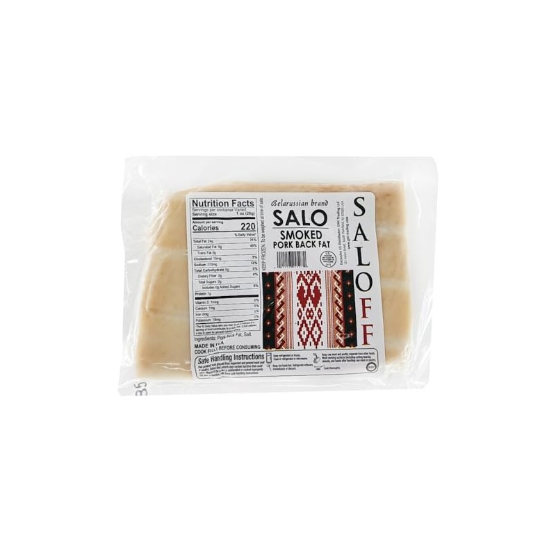 Saloff Smoked Suet Pork Back Fat Salo 498g/ 17.57 oz