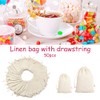 Faderr 50pcs Linen Bag with Drawstring, Burlap Bags with Drawstring,