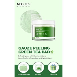 Dermalog by NEOGENLAB Bio-Peel Gauze Peeling Pad Green Tea 8 Count 05. [8pads] Bio-Peel / 더마로그 바이 네오젠랩 바이오 필 거즈 필링 패드 녹차 8 카운트 05. [8pads] Bio-Peel