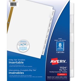 AVE11122 - WorkSaver Big Tab Dividers