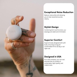 Hush Earplugs Hush Earplugs- Reusable Noise-Reducing Earplugs for Quiet, Sleep, Work, Study, Focus, Parenting, Travel & Sound Sensitivity | Adaptive Hearing Protection | Custom Fit & All-Day Comfort