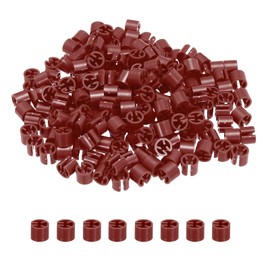PATIKIL 300Pcs Clothes Hanger Marker Blank Plastic Garment Tags Size Hanger Markers Fit 3mm Rod for Garment Color Coding Snap Labels Accessories, Dark Red