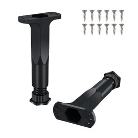 PEUTIER Pack of 2 Bed Frame Support Legs, Adjustable Bed Legs, Heavy Duty Bed Centre Matting, Retractable Furniture Legs, Bed Leg Replacement Feet for King Size Bed/Cabinet/Sofa/Table