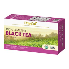 Imozai Organic Black Tea Bags 100 Count Individually Wrapped