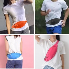 Crossbody Fanny Pack for Women and Men Waist Pack Waterproof Hip Money Belt Bag for Travel, Walking, Hiking, Hunting and Running, Fanny Pack (Orange, One Size)