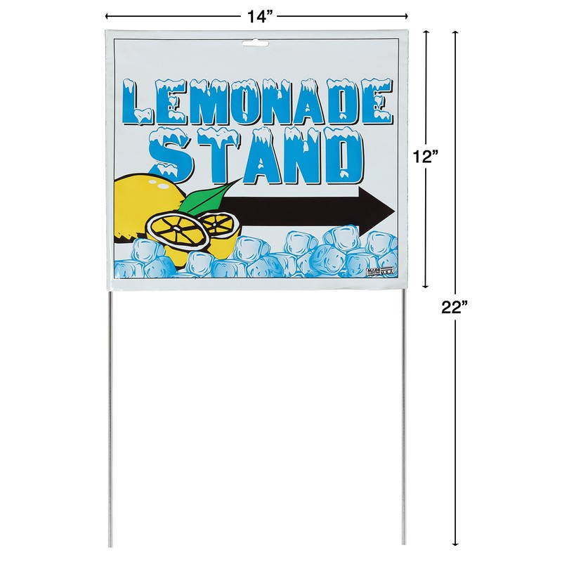 Sunburst Systems 3164 Lemonade Stand Signs, Blue, Yellow, White
