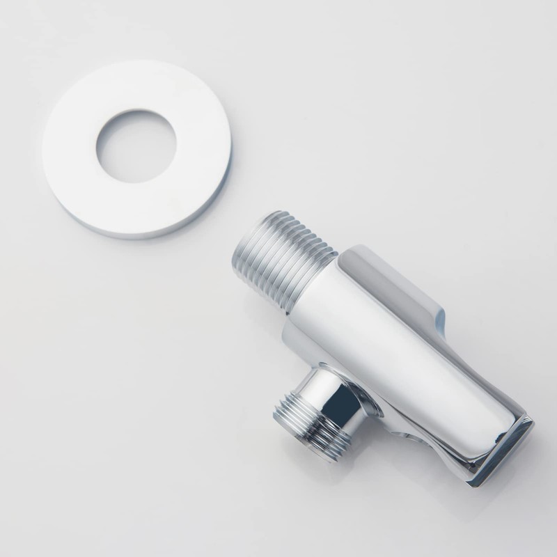 Keymark Wall Supply Elbow with Hand Shower Holder Chrome, Brass