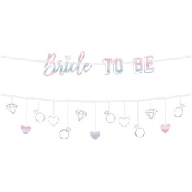 Bridal Party Supplies - Bride to Be Double Banner Garland Decorations Set