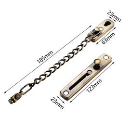 Gotetiso Door Security Chain Stainless Steel Door Chain Lockable Door Lock with Screws Door Lock Front Chain Scratch Protection Security Chain Door Lock Anti Theft Pressure Lock