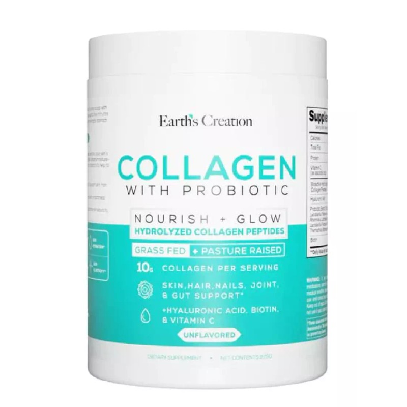 Earth's Creation Collagen with Probiotics, Unflavored (275 g)